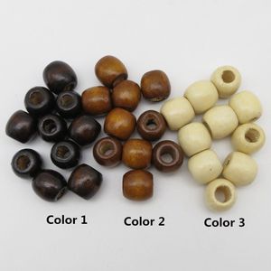 5 pcs-10 pcs big hole haar vlecht dread dreadlock Afrikaanse houten Kralen ringen buizen Hout Kapsels Vlechten Haar accessoires