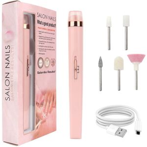 Elektrische Nagel Set Manicure Set 5 In 1 Manicure Machine Nail Boor File Grinder Grooming Kit Nail Buffer Polijstmachine Remover