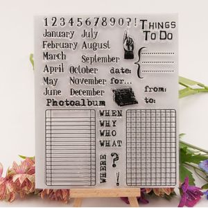 Gekleurde Brief Woord Zin Transparant Clear Rubber Stamp Scrapbooking Fotoalbum Papercard Diy Craft Voor U Clip Stempel