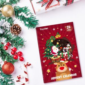 Toyvian Advent Kalender Met 24Pcs Opknoping Ornamenten Christmas Countdown Kalender Feestartikelen Voor Xmas Decor