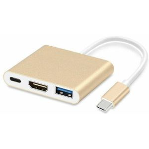 Type C Usb 3.1 Naar USB-C 4K Hdmi Usb 3.0 Adapter Kabel 3 In 1 Hub Voor Macbook Pro