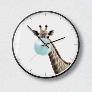 Giraffe Eenvoudige Creatieve Klok Muur Woonkamer Art Nordic Wandklok Keuken Minimalistische Live Wandklok Modern AA50ZB