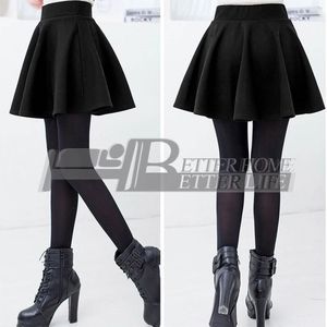Lente Hoge Taille Geplooide Rok Zwart Mini Rok Sexy Effen Kleur Rok Voor Meisje Koreaanse Korte Skater Vrouwen Kleding bodems
