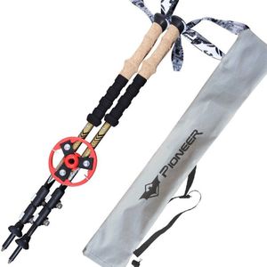 2 Stuks Veel Ultralichte 80% Carbon Fiber Nordic Walking Cane Wandelstokken Wandelstokken Telescopische Steekt Bergstokken met Zak