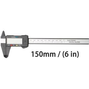 100/150Mm 4/6 Inch Lcd Digitale Elektronische Carbon Fiber Schuifmaat Gauge Micrometer Meten 1M Tape meten