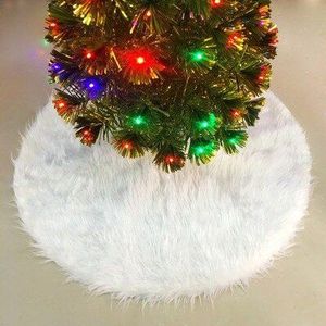 Witte Kerstboom Rok Decor Voor Thuis 78/90/122 cm Fluffy Floor Mat Voor Kerst Decor Ronde xmas Tapijt Tapijt Voor Kerst