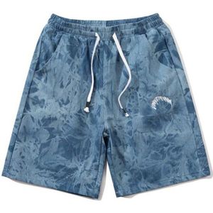 Hip Hop Cargo Shorts Streetwear Gewassen Denim Shorts Mannen Harajuku Jogger Shorts Zomer Katoenen Korte Elastische Waish Zakken