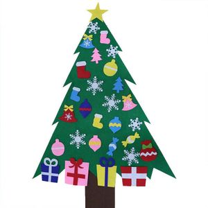 3D Diy Kerstboom Vilt Ic Creatieve Puzzel Decoratie Speelgoed Voor Christmas Party Muur Window Dressing Decor