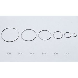 Authentieke 925 Sterling Zilver Eenvoudige 3 Cm/5 Cm Cirkel Ronde Hoop Earring Voor Vrouwen Trendy Sieraden
