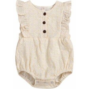 Baby Baby Meisjes Kid Linnen Mouwloze Romper Ruches Zomer Outfits Kleding