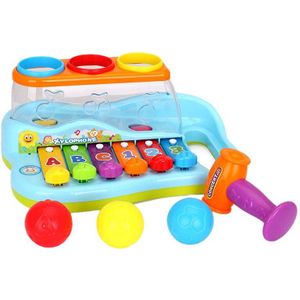 Regenboog Xylofoon Piano Stampende Bench Voor Kinderen Met Ballen En Hamer, Baby Piano Speelgoed, Beste Peuter , speelgoed Voor 1-3 Jaar Oud