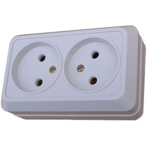 2 Poort Plug Direct Geïnstalleerd Europese Type Stopcontact Kazachstan Iran Ce-certificering Eu Standaard Home Socket 16A 250V