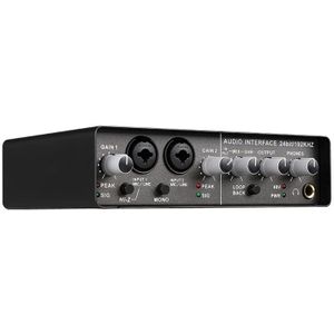 Interface - 2-In, 2-Out Geluidskaart - Met USB-kabel - Voor PC Mobiele Opname Kits