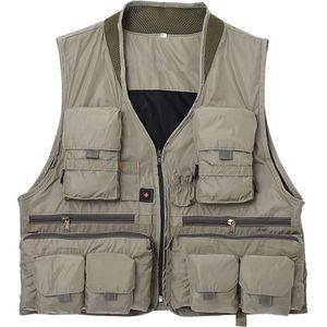 Lixada Outdoor Vissen Vest Mouwloze Mesh mannen Wandelen Vissen Jas Multi-zakken Vest voor Fotografie