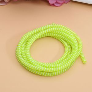 1.4M Mix Kleur Telefoon Draad Koord Touw Protector Usb Opladen Kabel Spoelopwinder Data Lijn Oortelefoon Cover Pak Lente mouw Twine