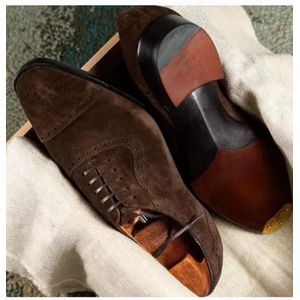 Oxford Schoenen Mannen Schoenen Faux Suede Effen Kleur Slip Op Korte Hak Professionele Klassieke Comfortabele Antislip Formele Schoenen KS681