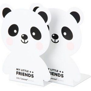 Deli Creatieve Schattige Panda Mode Boekensteunen Cartoon Giraffe Boek Door Volwassenen 'kinderen Boek 2 stuks veel 450g heavey boekensteunen