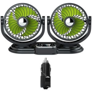 2022 5V 12V 24V Mini Dual Head Auto Usb Ventilator Laag Geluidsniveau Voor Air Vent Gemonteerd koelventilator