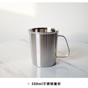 2pcs DIY geurkaars wax cup roestvrijstalen met afgestudeerd maatbeker smelten wax hoge temperatuur kaars container