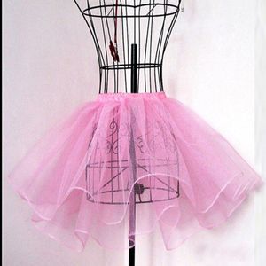 Wit Ballet Halloween Petticoat Tulle Ruffle Klittenband Haak Band Roze Korte Zwarte Crinoline Bridal Petticoats Lady Onderrok