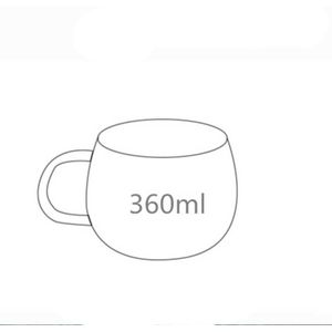 360 Ml Transparant Glas Koffie Mok Met Glas Cover Ontbijt Cup Sap Thee Melk Cup Hittebestendig Thuis Keuken kantoor Drinkwar