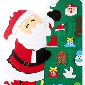 Kids Diy Vilt Kerstboom Decoratie Kerstman Sneeuwpop Ornamenten Kinderen Jaar Thuis Party Xmas Versiering