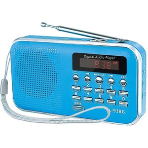 Draagbare Mini Fm Radio Ontvanger 1200Mah Muziekspeler Ondersteuning Tf-kaart U Disk Aux Met Zaklamp 3.5Mm Hoofdtelefoon jack Speaker