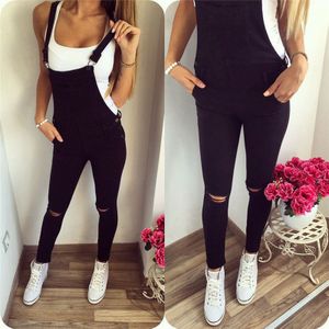 Lente Herfst Lange Broek Vrouwen Slanke Denim Jumpsuits Overalls Vrouwelijke Balck Bib Broek Bandjes Jumpsuit Rompertjes Jarretel Broek