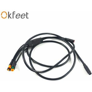 Okfeet Julet 1T5 Kabel Elektrische Fiets Eb Bus 5 In 1 Geïntegreerde Kabel Voor Ebike Waterdichte Controller Licht Functie