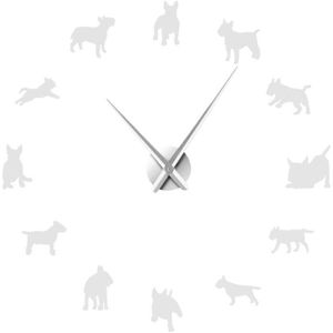 Teckel Klok DIY Grote Wandklok Wiener-Hond Puppy Spiegel Frameloze Giant 3D Horloges Muur Horloge Decor J50