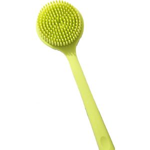 Multifunctionele Siliconen Bad Borstel Met Lange Steel Dubbelzijdige Bad Enkelzijdige Afneembare Terug Wrijven Voor Baden