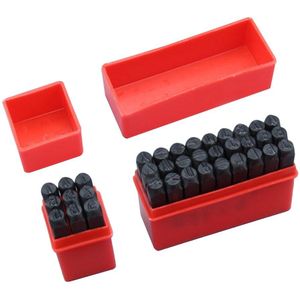 36Pcs Letters Aantal Stalen Afdichting Carbon Staal Stempel Sterft Alfanumerieke Aantal Lederen Stamper Lederen Carving Brief Punch Voor Hom