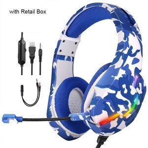 Bedrade Game Headset Hoofdtelefoon Rgb Led Licht Stereo Oortelefoon Gaming Headset Met Microfoon Voor PS4 Xboxone Pc