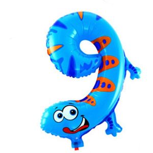 2 Stuks Animal Nummer Folie Opblaasbare Ballon Bruiloft Gelukkige Verjaardag Ballonnen Party Decor Kids Kinderen Speelgoed