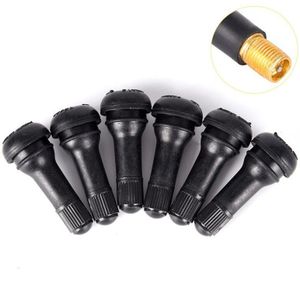 5 Stks/set Bicyle Auto Wiel Tire Klepstelen Met Caps Zwart TR413 Tubeless Tyre Rubber Kleppen Met Dust Caps