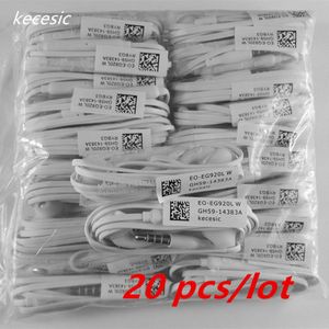 Kecesic 20 stks/partij 3.5mm in-ear S6 Hoofdtelefoon Oortelefoon met Mic Oortelefoon Voor Samsung Galaxy S5 s6 Headset