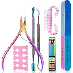 Manicure Set Nail Cuticle Nipper Schaar Rvs Tweezer Clipper Dode Huid Remover Schaar Tang Pusher Nagels Gereedschap Kit