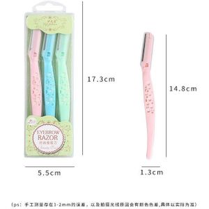 3 Stks/partij Vrouwen Facial Gezicht Scheermes Wenkbrauw Trimmers Messen Scheerapparaat Makeup Beauty Tools