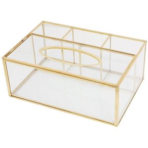 Nordic Glas Servet Tissue Doos Toiletpapier Case Container Makeup Opslag Houder R9JC