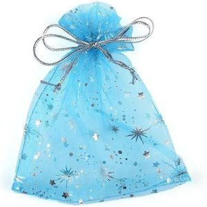 9X12 Cm Star Charms Drawable Organza Bags Bruiloft Decoratie Bag Sieraden Verpakking & Display Zakjes 50 stks/partij