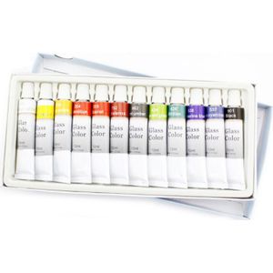 12 Ml 12 Kleur Glas Verf Kleur Acryl Verf Pigmenten Voor Tekening Art Supply
