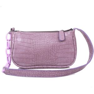 Vrouwen Krokodil Patroon Handtas Retro Metalen Ronde Gesp Handtassen Schoudertas Onderarm Zak Crossbody Tassen Bakken