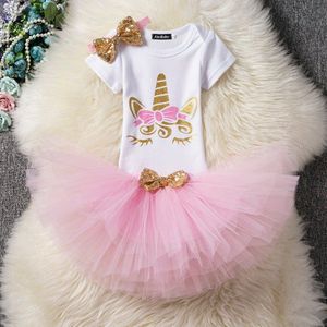 Mijn Eenhoorn Jurk Voor Baby Meisjes Prinses Jurk 1 Jaar Verjaardag Jurk Tutu Cake Smash Outfits 12 Maanden Doopjurk vestidos