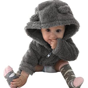 Peuter Baby Jongens Meisjes Bont Hoodie Winter Warm Solid Jasje Leuke Dikke Kleding Bovenkleding Jassen