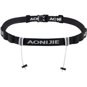 Aonijie Mannen Vrouwen Unisex Triathlon Marathon Ras Riem Met Gel Houder Running Elastische Reflecterende Flexibele Nummer Canvas Riem