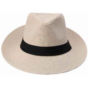 Mode Unisex Panama Brede Rand Stro Cap Casual Strand Grote Rand Zonnehoed Strand Zomer Hand Gemaakt Voor Mannen vrouwen