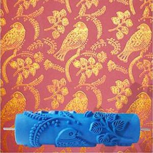 Vogel Patroon Roller 7Inch 3d Behang Decoratie Toll Muur Schilderen Roller, Rubber Roller Zonder Handvat Grip, 343C