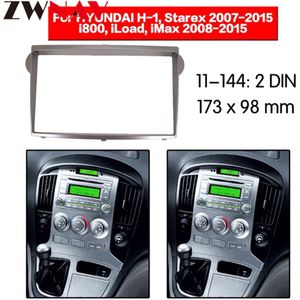 Auto Dvd-speler Frame Voor 2007 Hyundai Starex/H1 2DIN Zilveren Auto Ac Zwart Lhd Rhd Auto radio Multimedia Navi Fascia