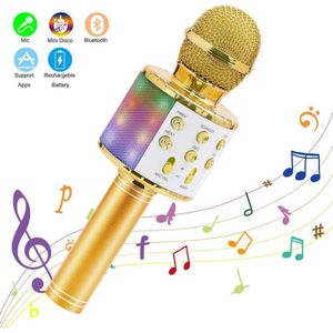 Draadloze 4 In 1 Bluetooth Karaoke Microfoon, Draagbare Speaker Machine, Handheld Home Ktv Speler Met Opname Functie