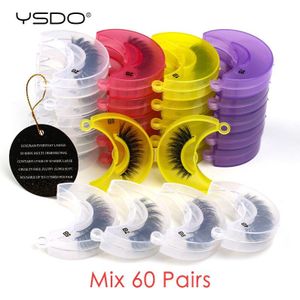 Ysdo Wimpers 20/30/40/100 Pairs 3D Mink Wimpers Natural Lange Valse Wimpers Make Up Dikke Faux mink Wimpers Bulk